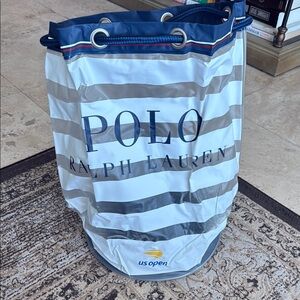 Polo Ralph Lauren 2024 US Open Striped Drawstring Plastic Bag